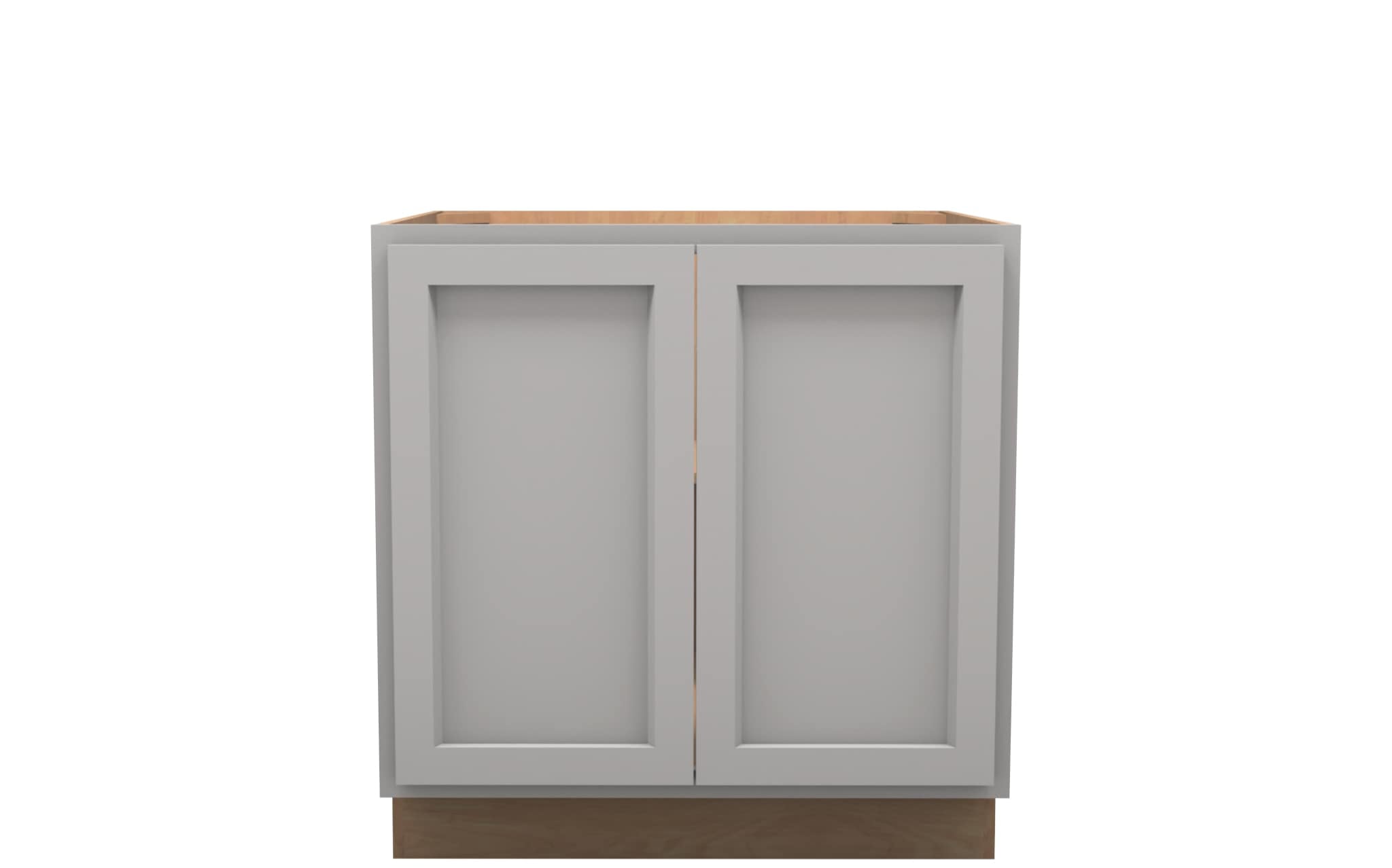 American Made Shaker RTA VB33FHD Vanity Full Height Door Base Cabinet-Light Gray