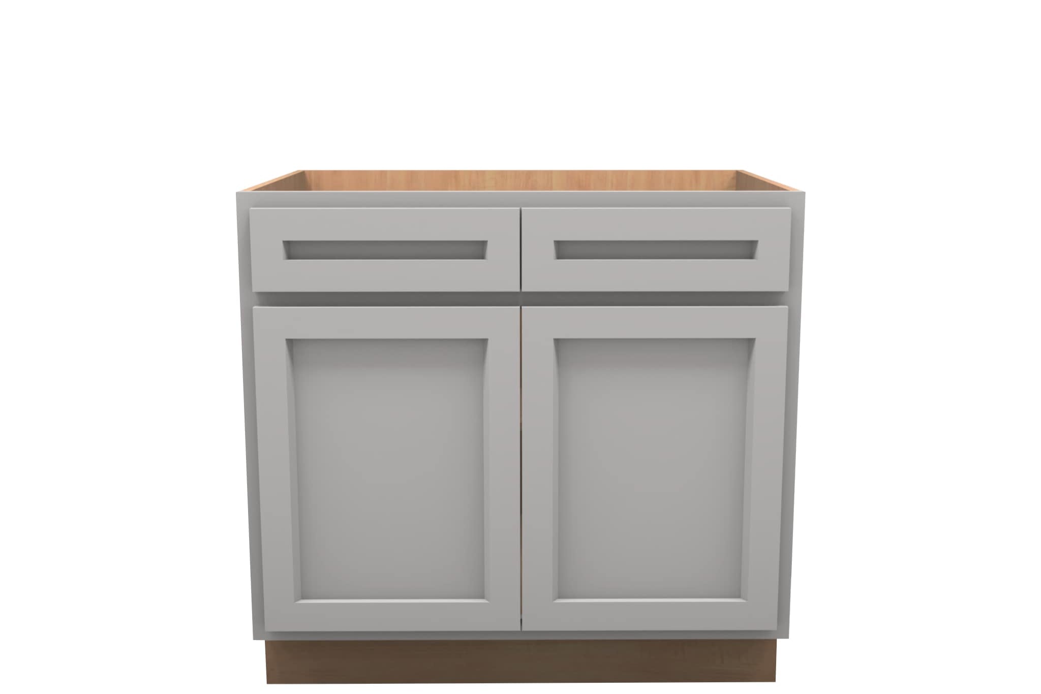 American Made Shaker RTA VB36 Vanity Base Cabinet-Light Gray