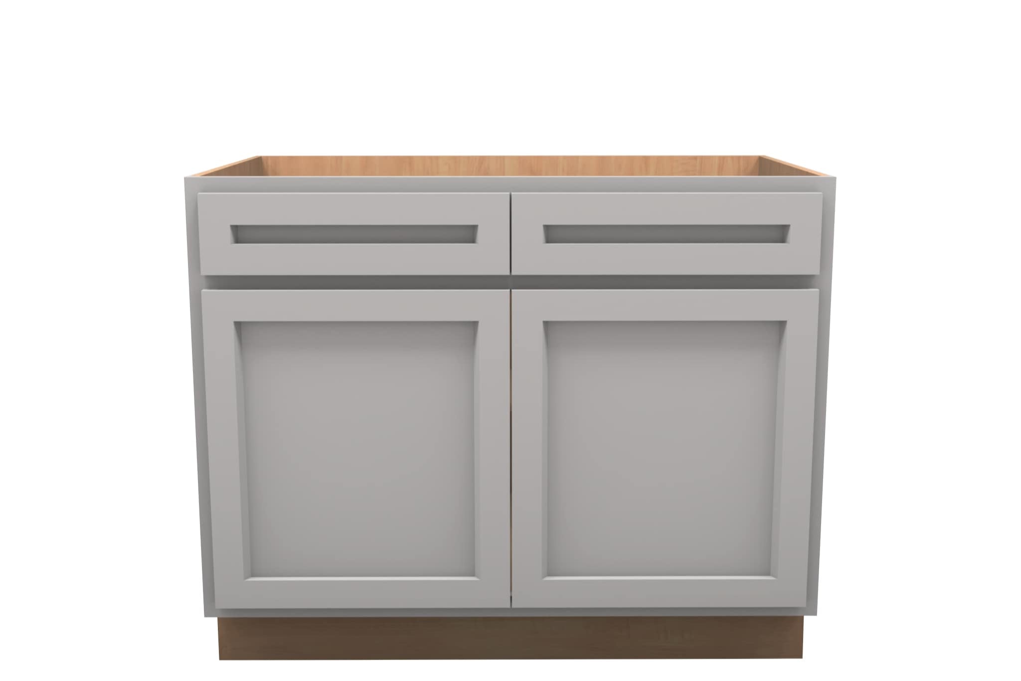 American Made Shaker RTA VB42 Vanity Base Cabinet-Light Gray