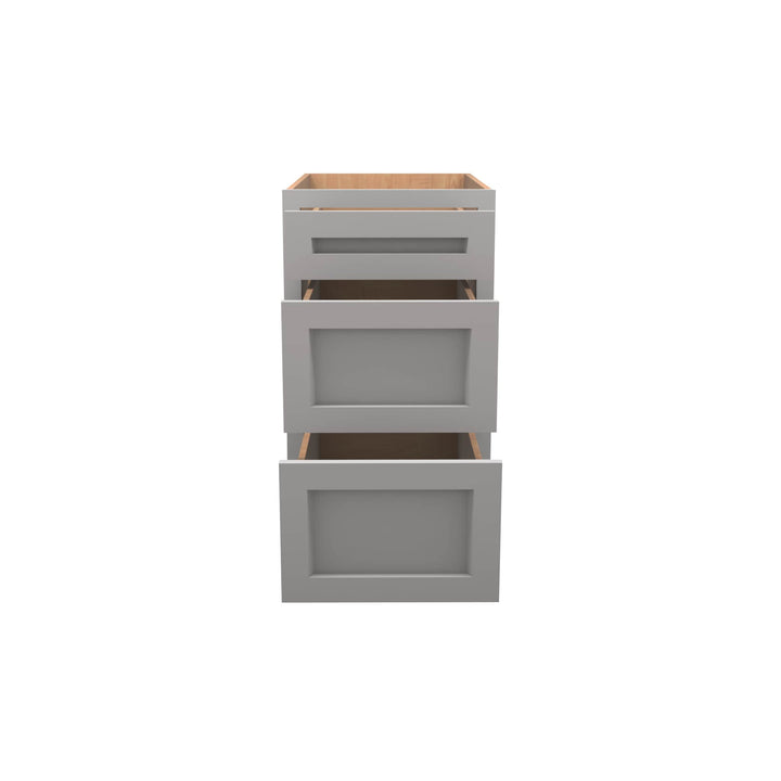 American Made Shaker RTA VDB18 Vanity Drawer Base Cabinet-Light Gray