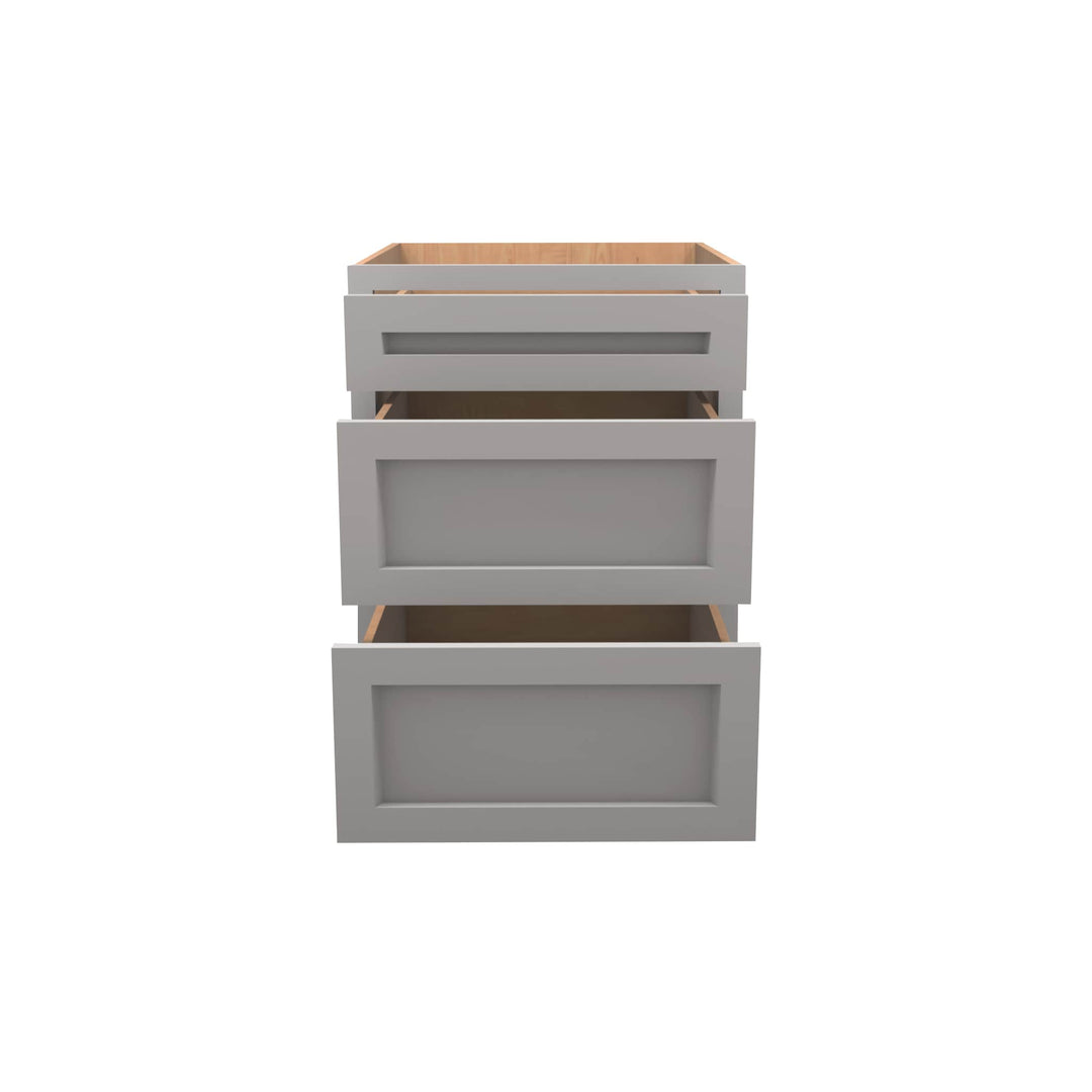 American Made Shaker RTA VDB24 Vanity Drawer Base-Light Gray