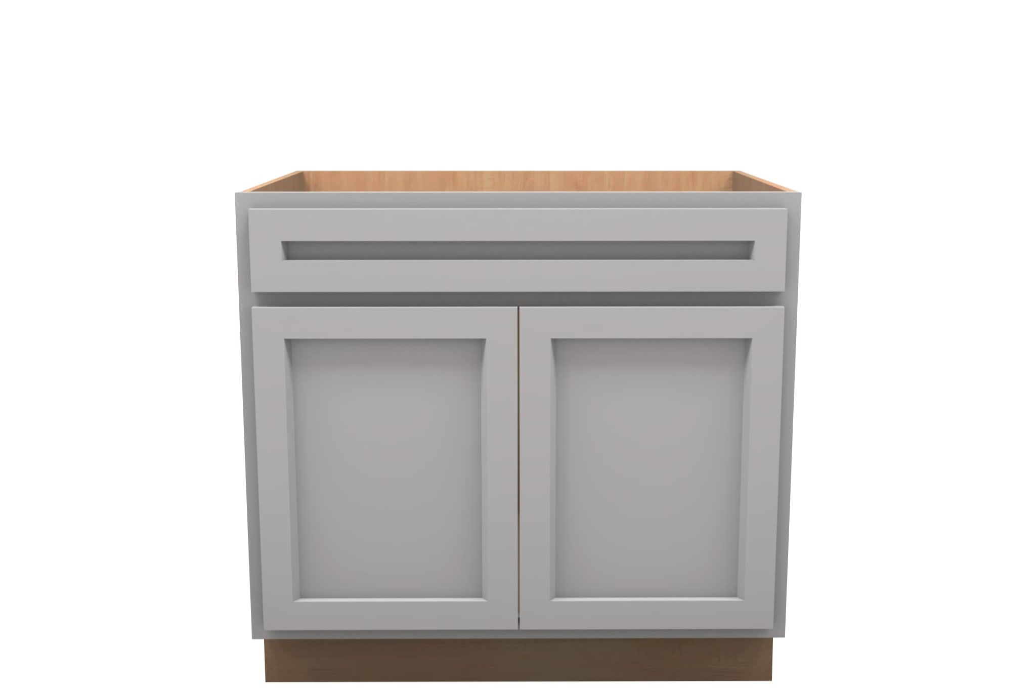 American Made Shaker RTA VSB36 Vanity Sink Base Cabinet-Light Gray