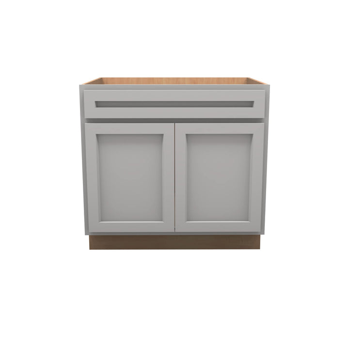 American Made Shaker RTA VSB36 Vanity Sink Base Cabinet-Light Gray