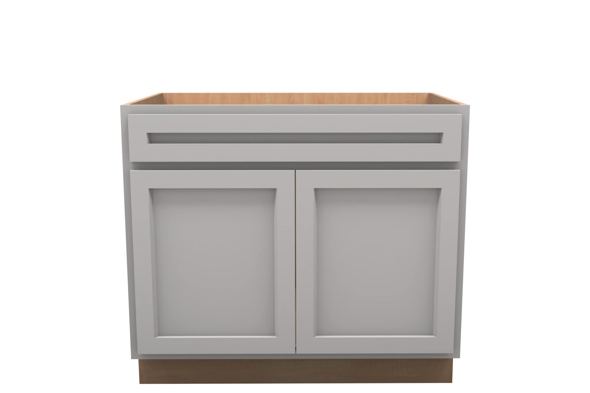 American Made Shaker RTA VSB39 Vanity Sink Base Cabinet-Light Gray