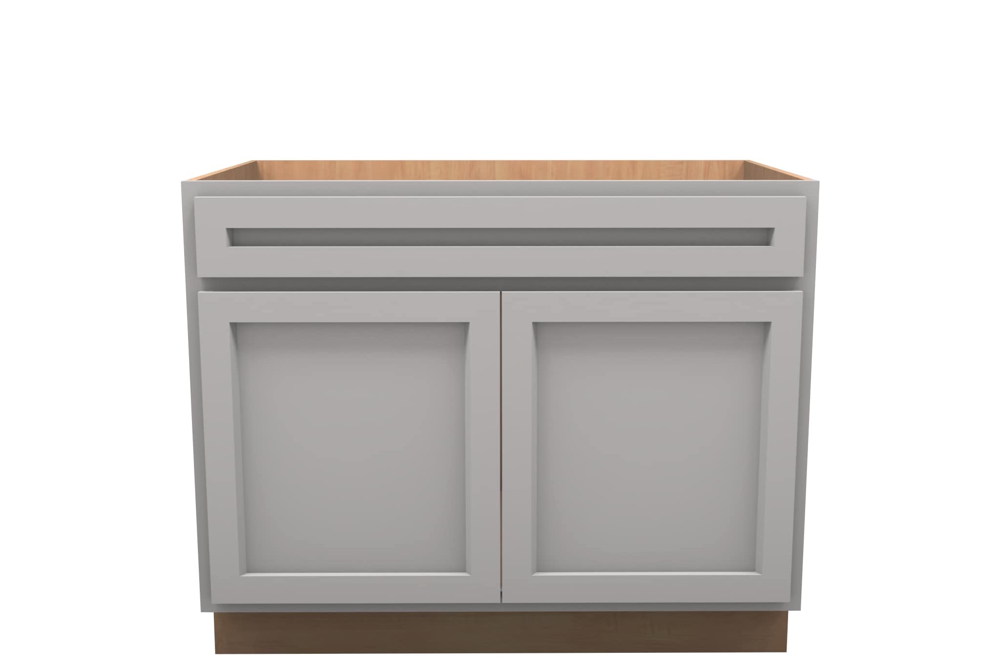 American Made Shaker RTA VSB42 Vanity Sink Base Cabinet-Light Gray