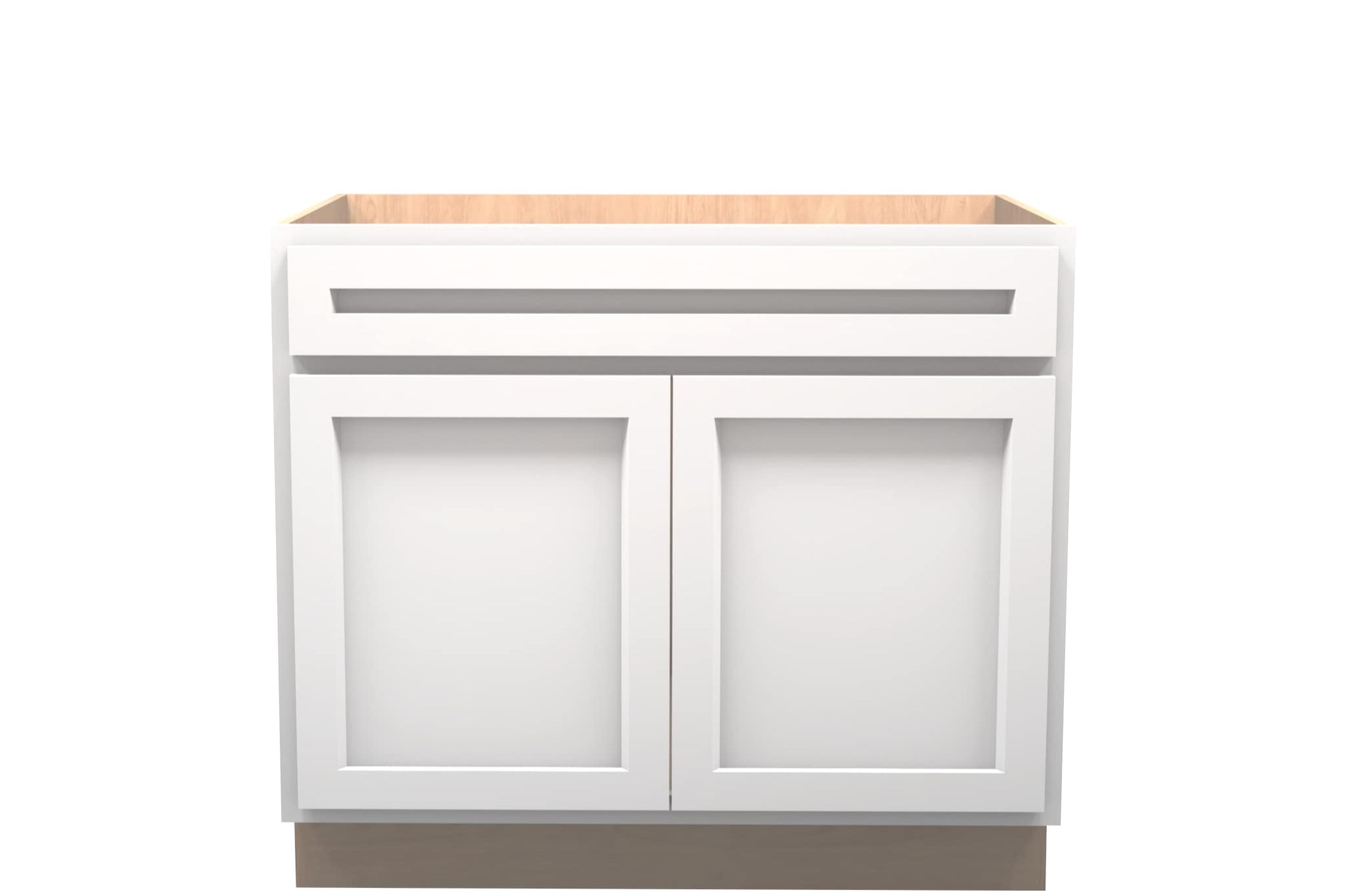 American Made Shaker RTA SB39 Sink Base Cabinet-White