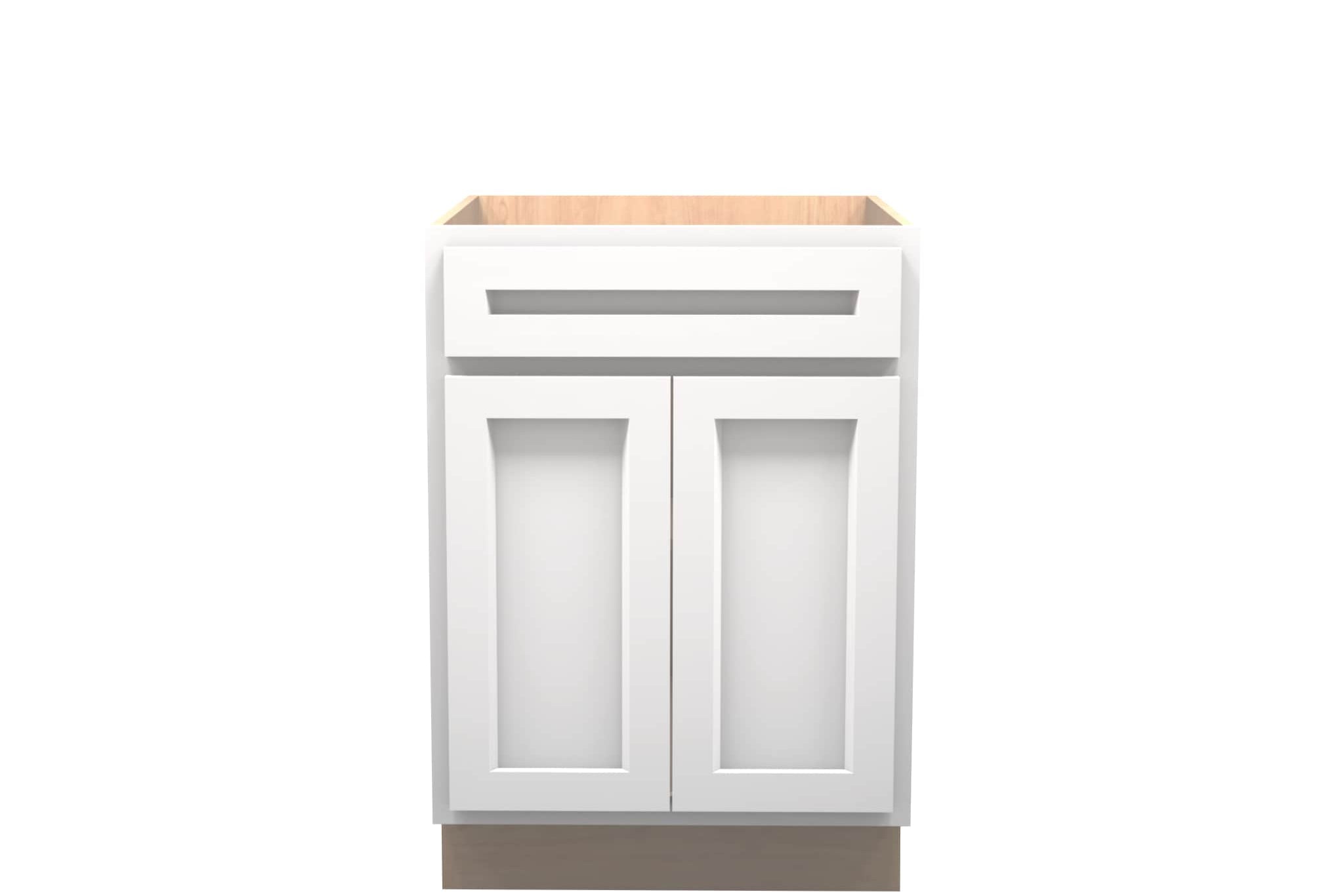 American Made Shaker RTA VB24 Vanity Base Cabinet-White