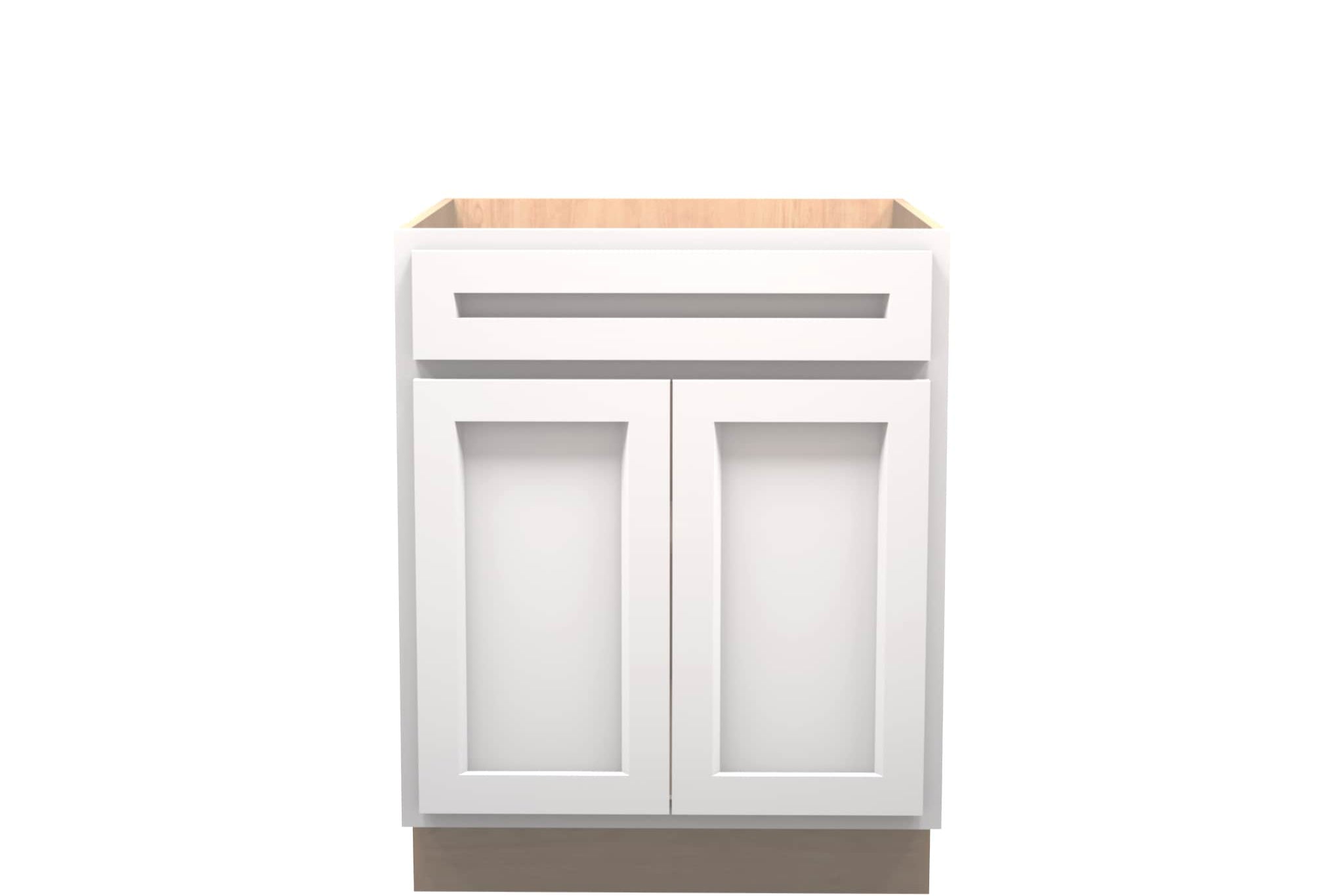 American Made Shaker RTA VB27 Vanity Base Cabinet-White