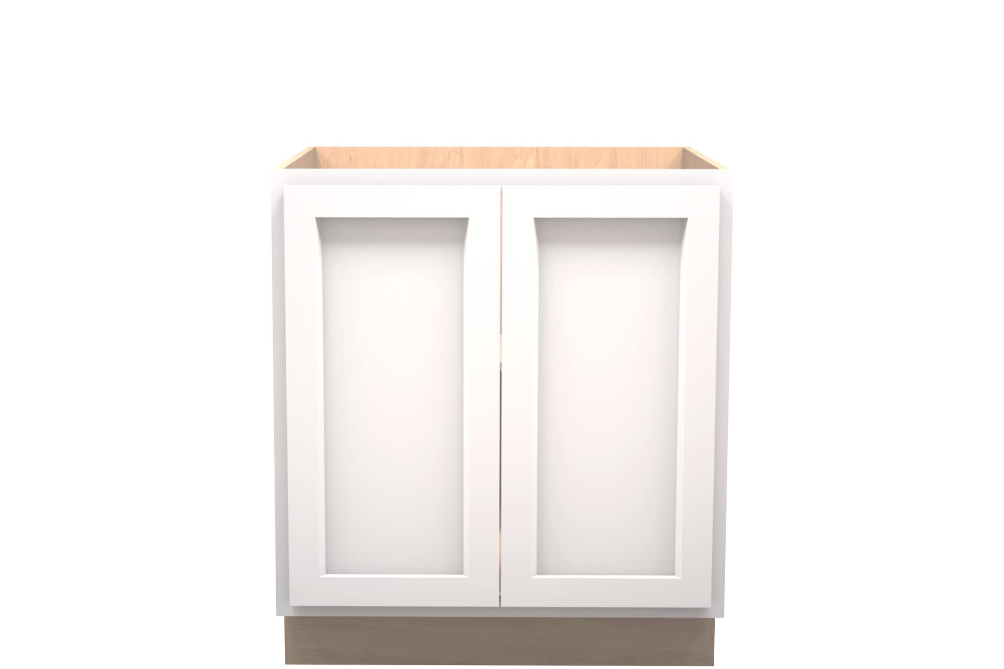 American Made Shaker RTA VB27FHD Vanity Full Height Door Base Cabinet-White