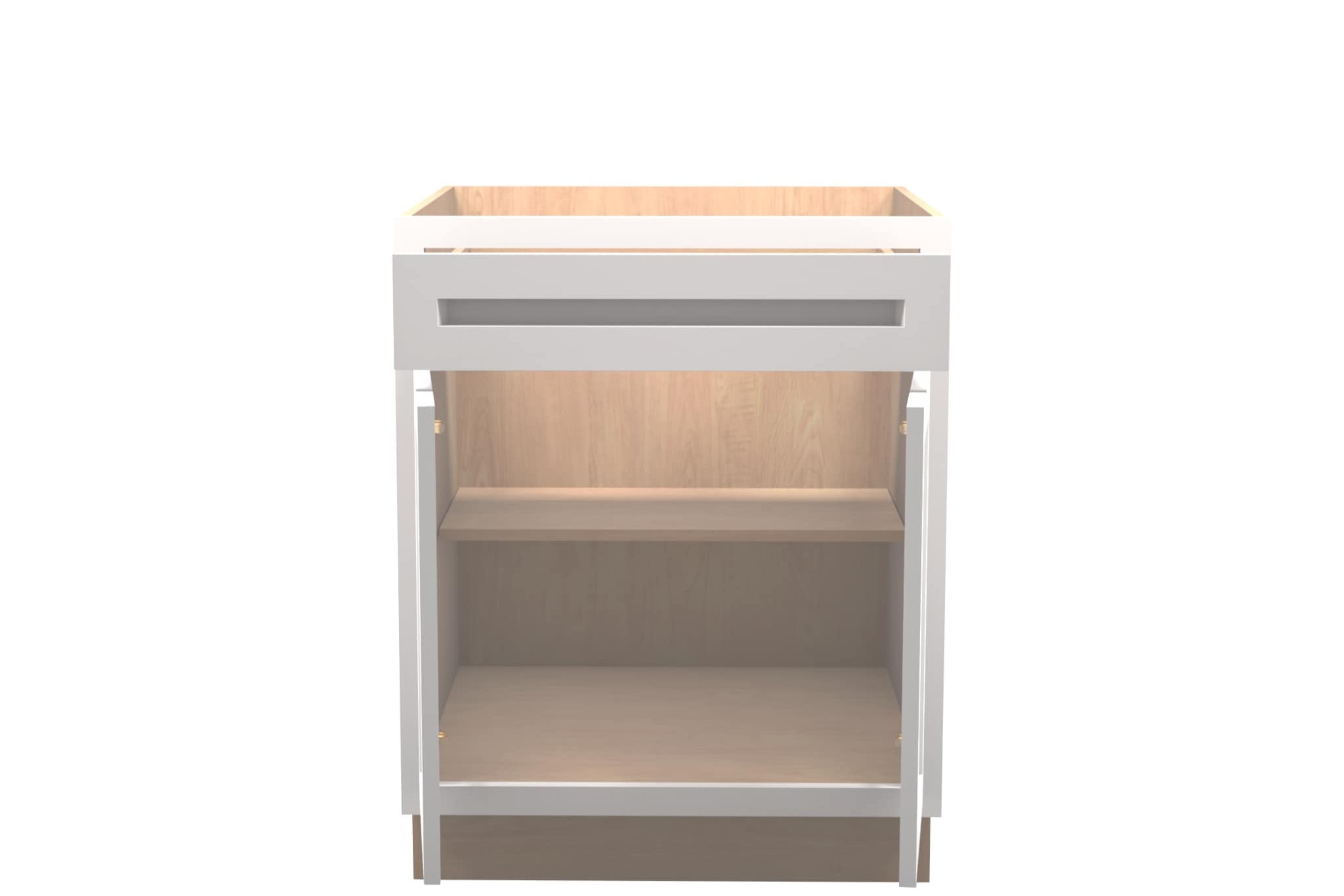 American Made Shaker RTA VB27 Vanity Base Cabinet-White