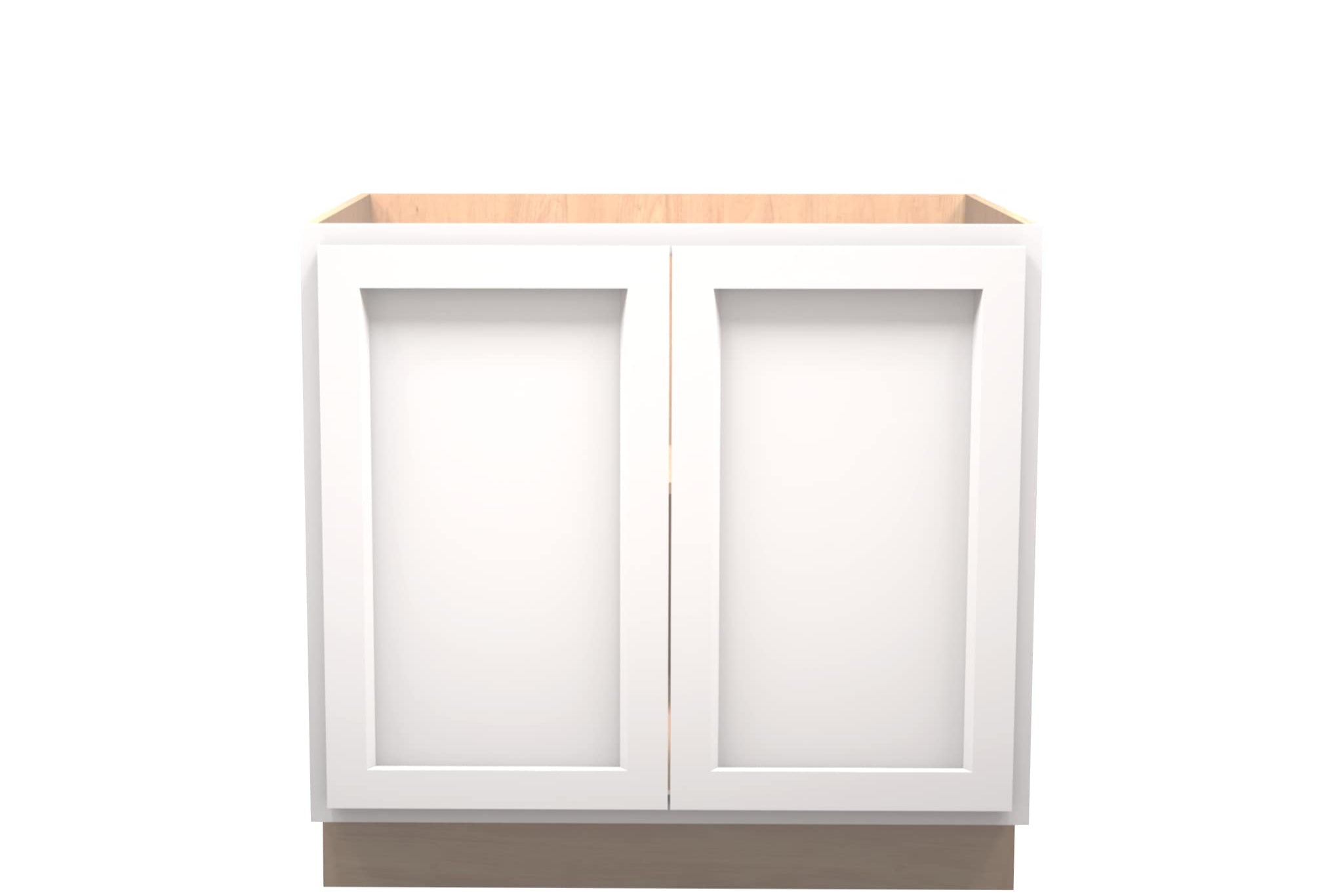 American Made Shaker RTA VB33FHD Vanity Full Height Door Base Cabinet-White