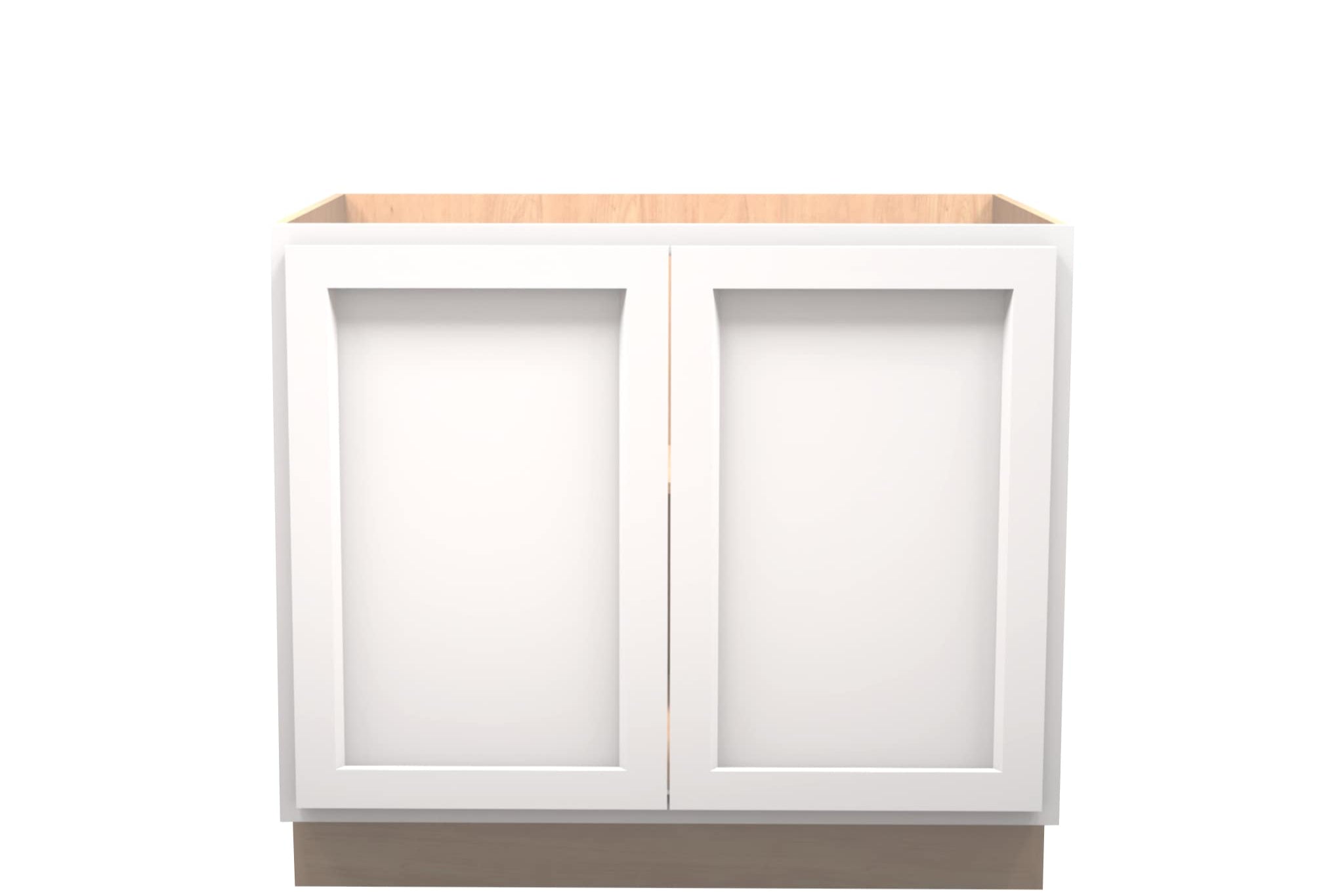 American Made Shaker RTA VB39FHD Vanity Full Height Door Base Cabinet-White