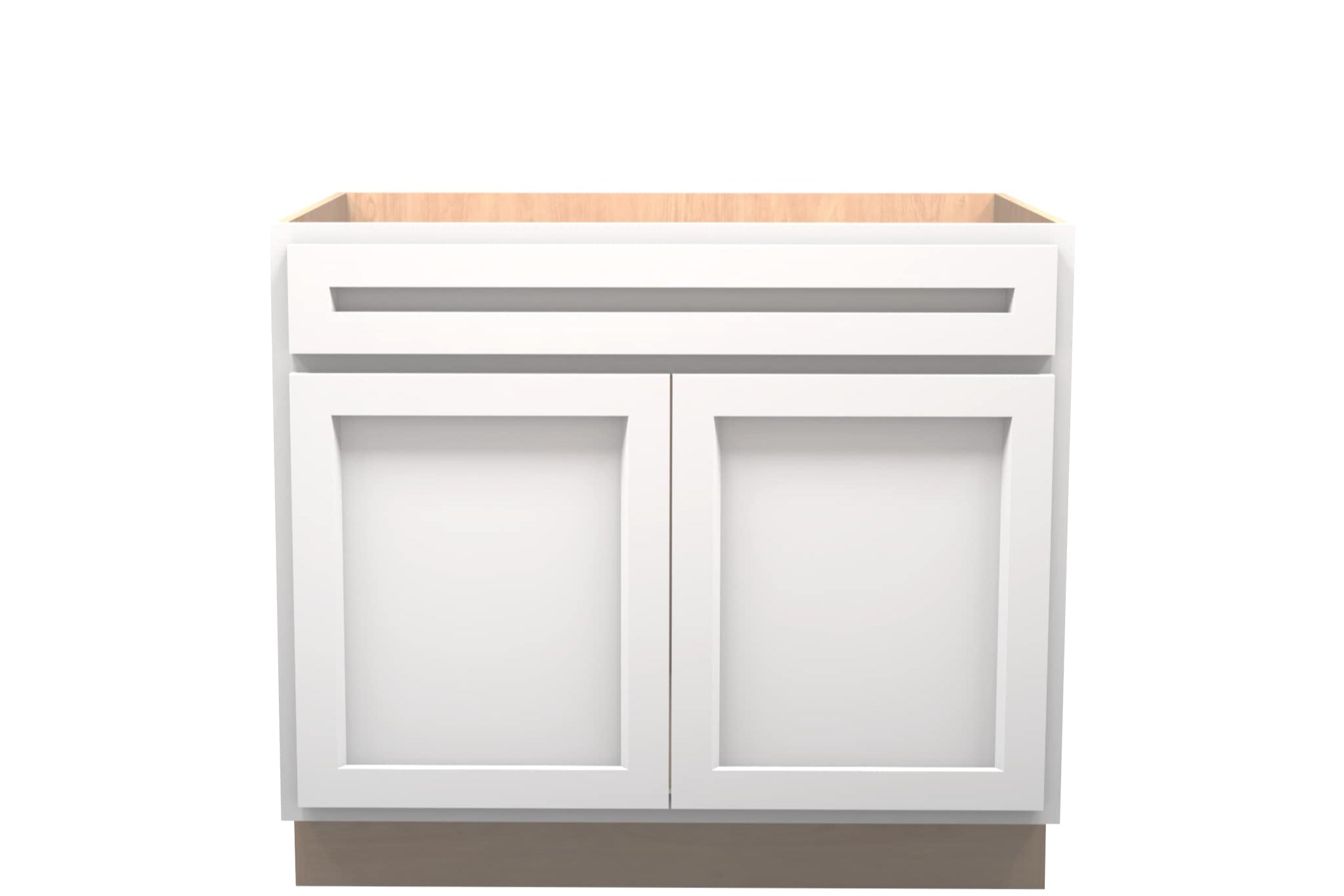 American Made Shaker RTA VSB39 Vanity Sink Base Cabinet-White