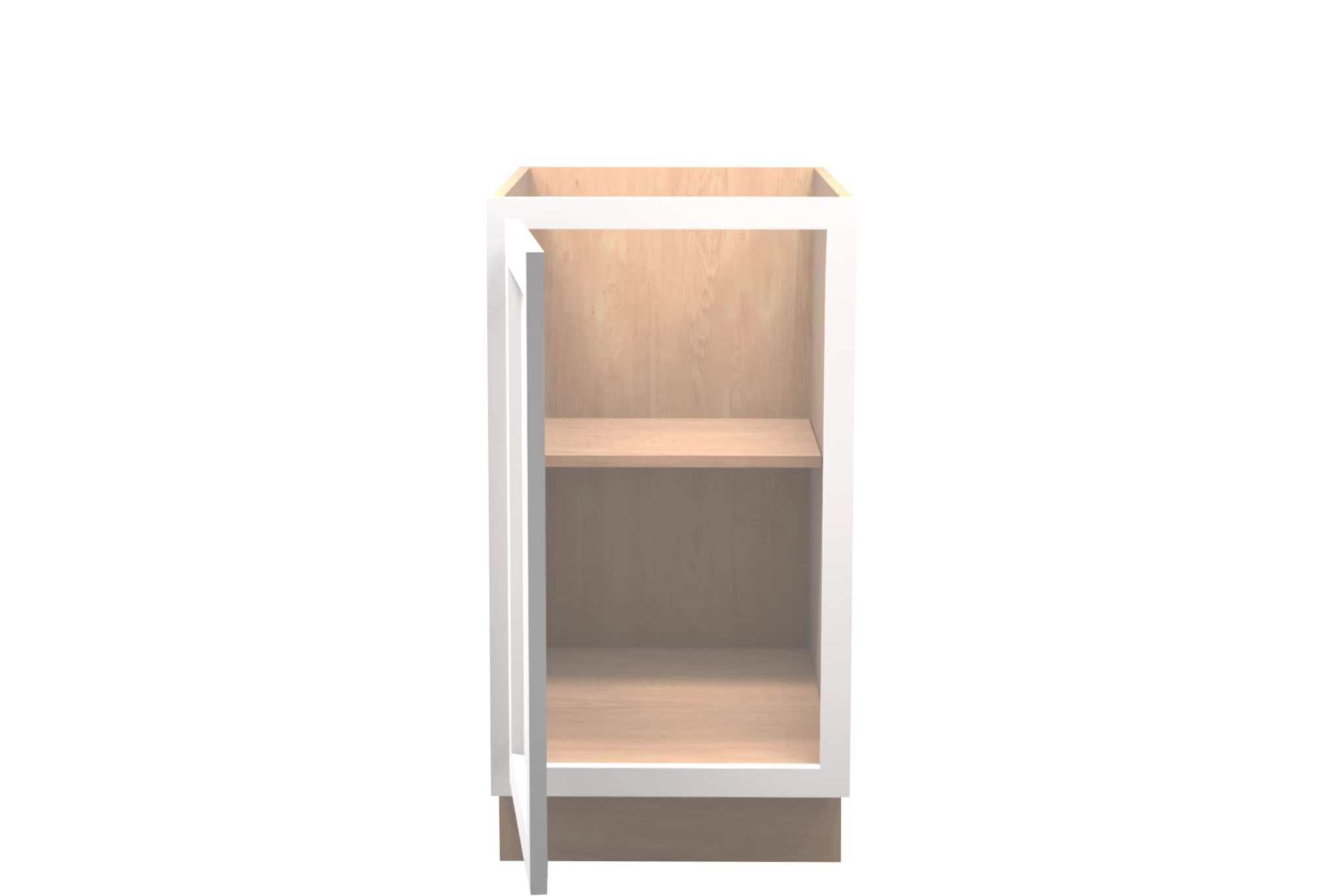 White Shaker Vanity Full Door Base Cabinet 18