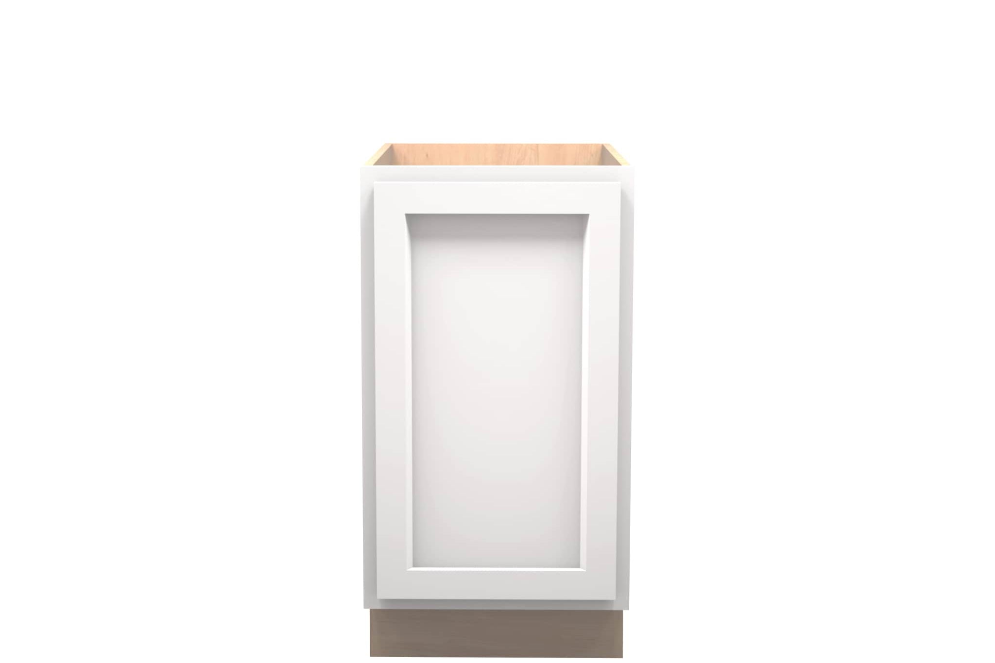 White Shaker Vanity Full Door Base Cabinet 18