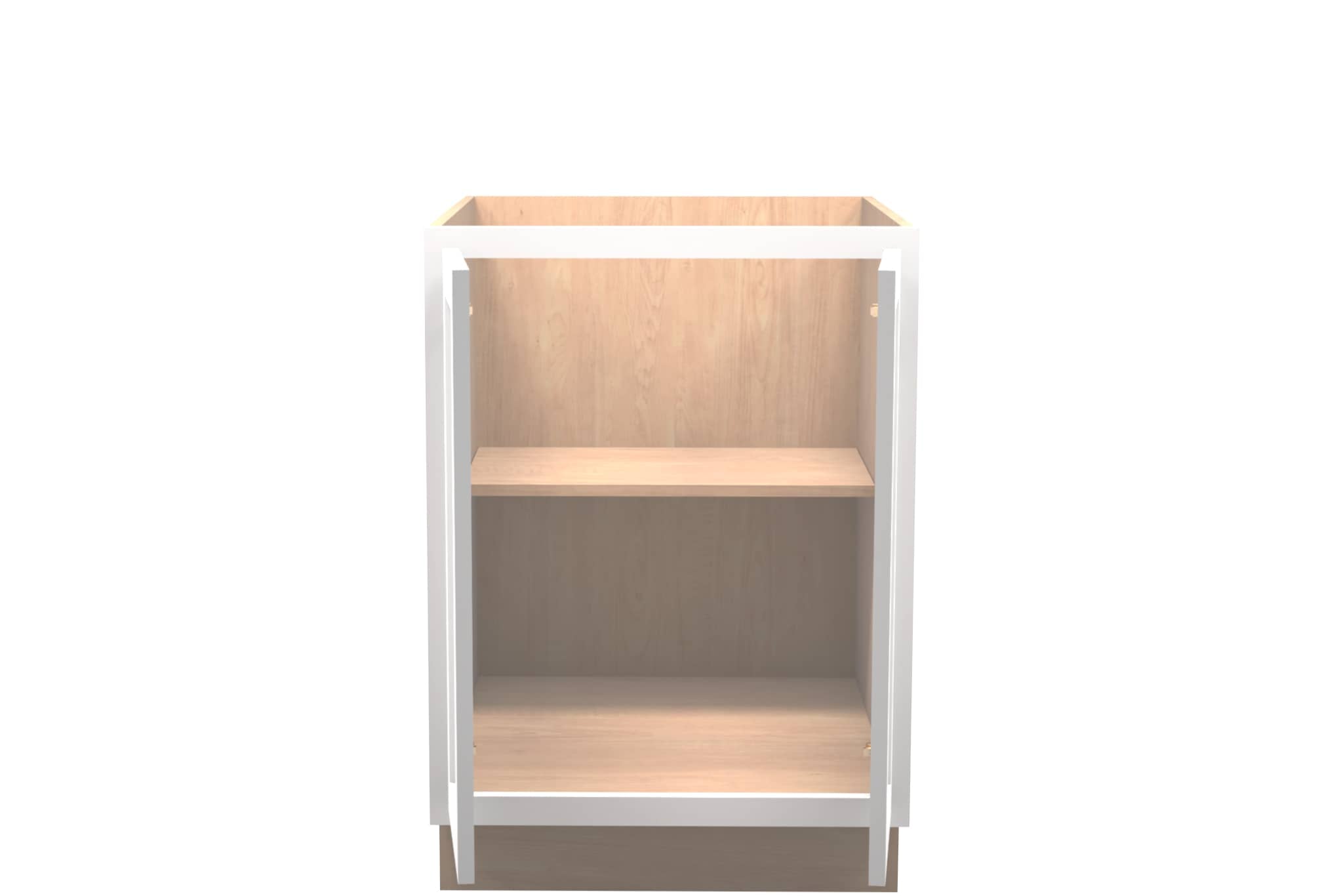 White Shaker Vanity Full Door Base Cabinet 24