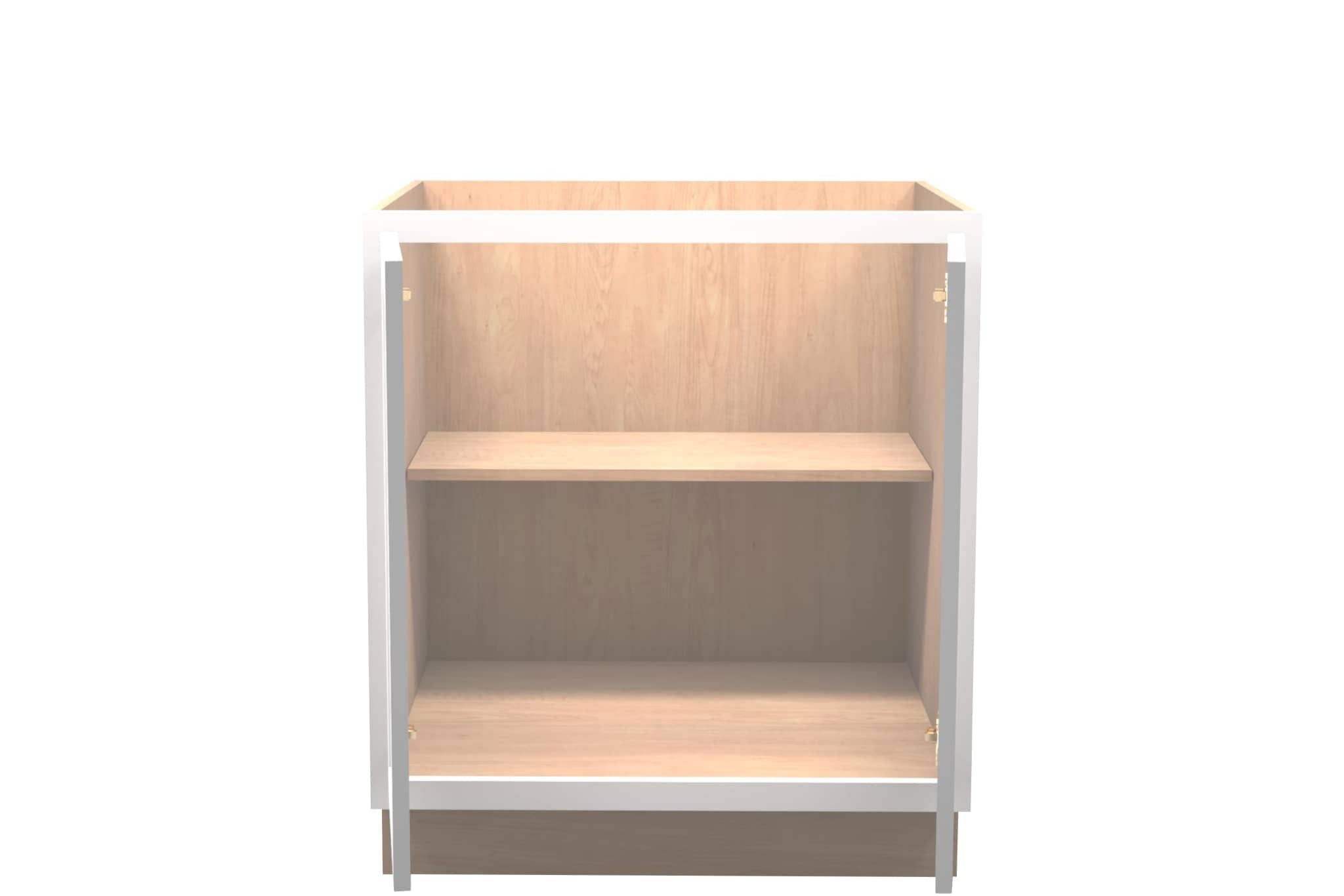 White Shaker Vanity Full Door Base Cabinet 27