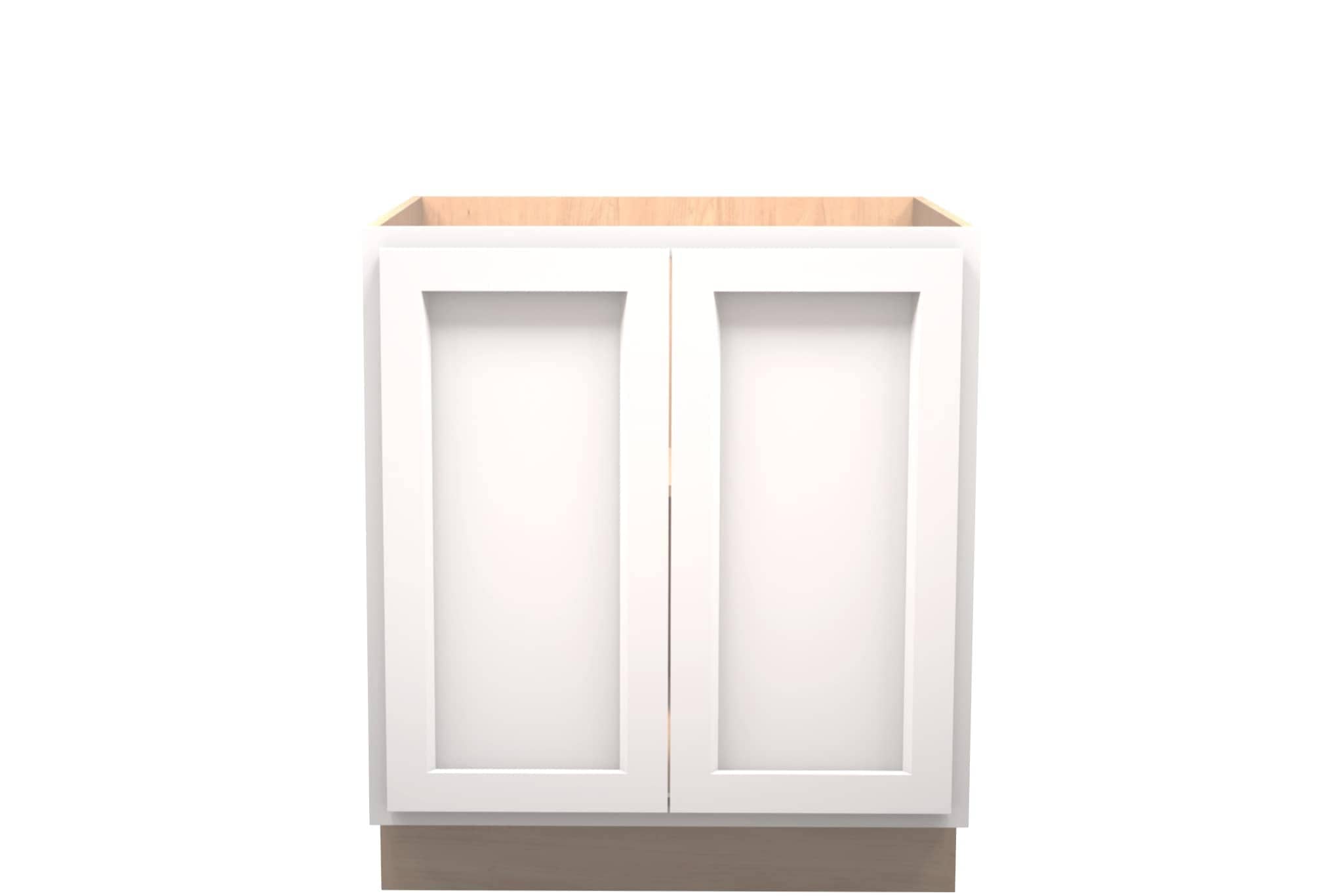 White Shaker Vanity Full Door Base Cabinet 27