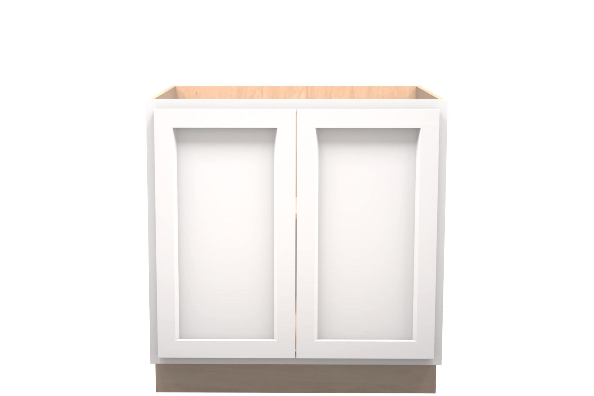 White Shaker Vanity Full Door Base Cabinet 30