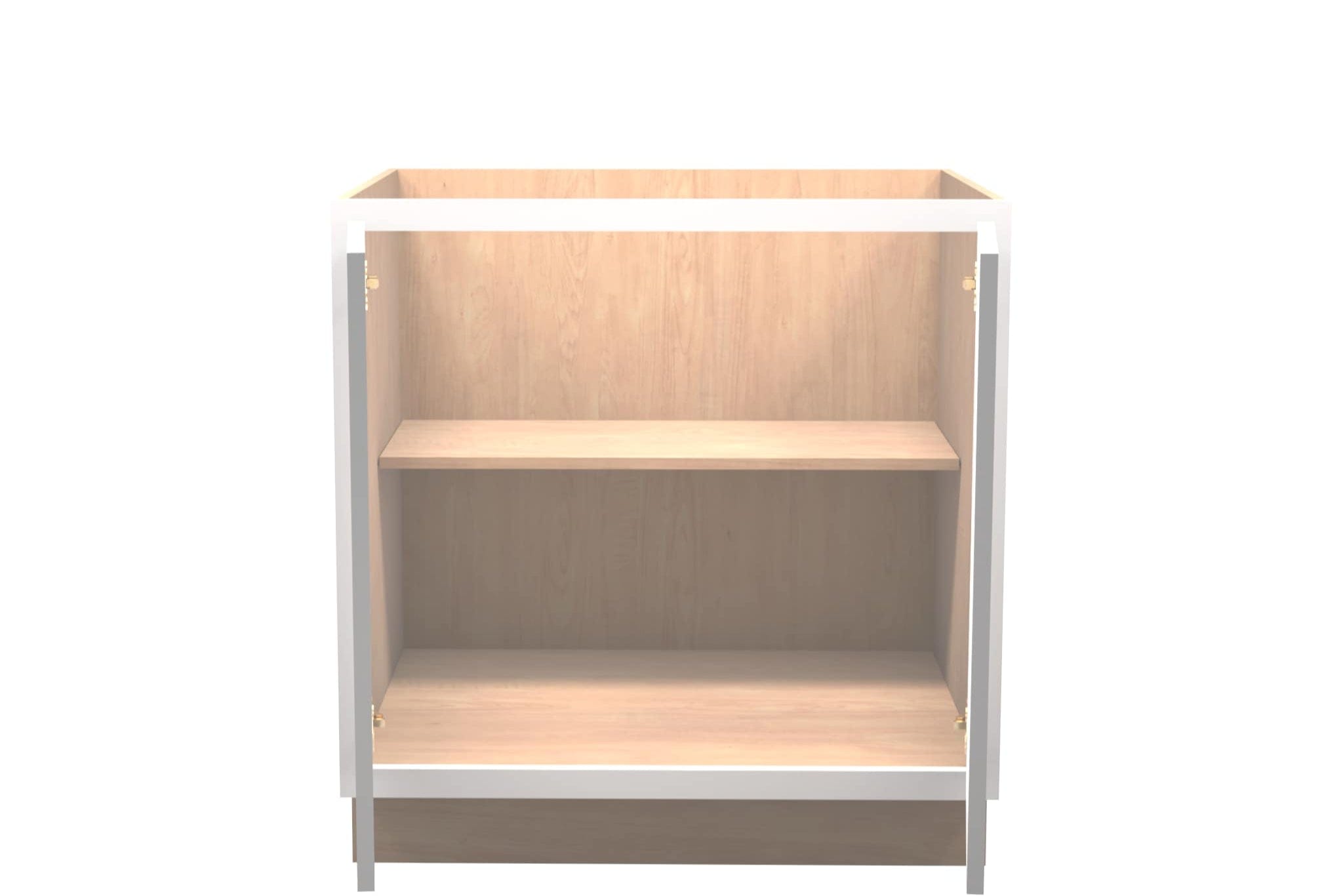 White Shaker Vanity Full Door Base Cabinet 30