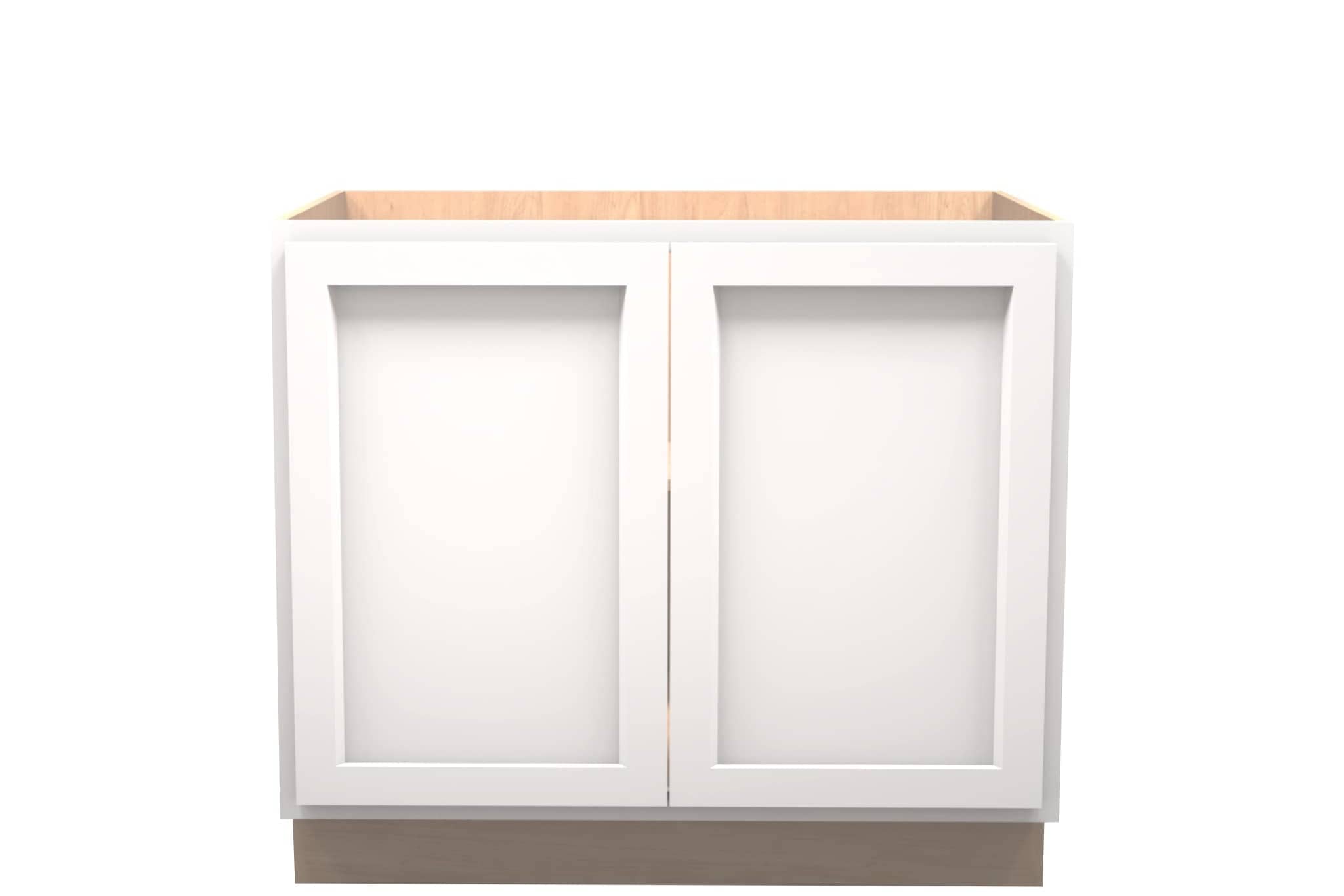 White Shaker Vanity Full Door Base Cabinet 36