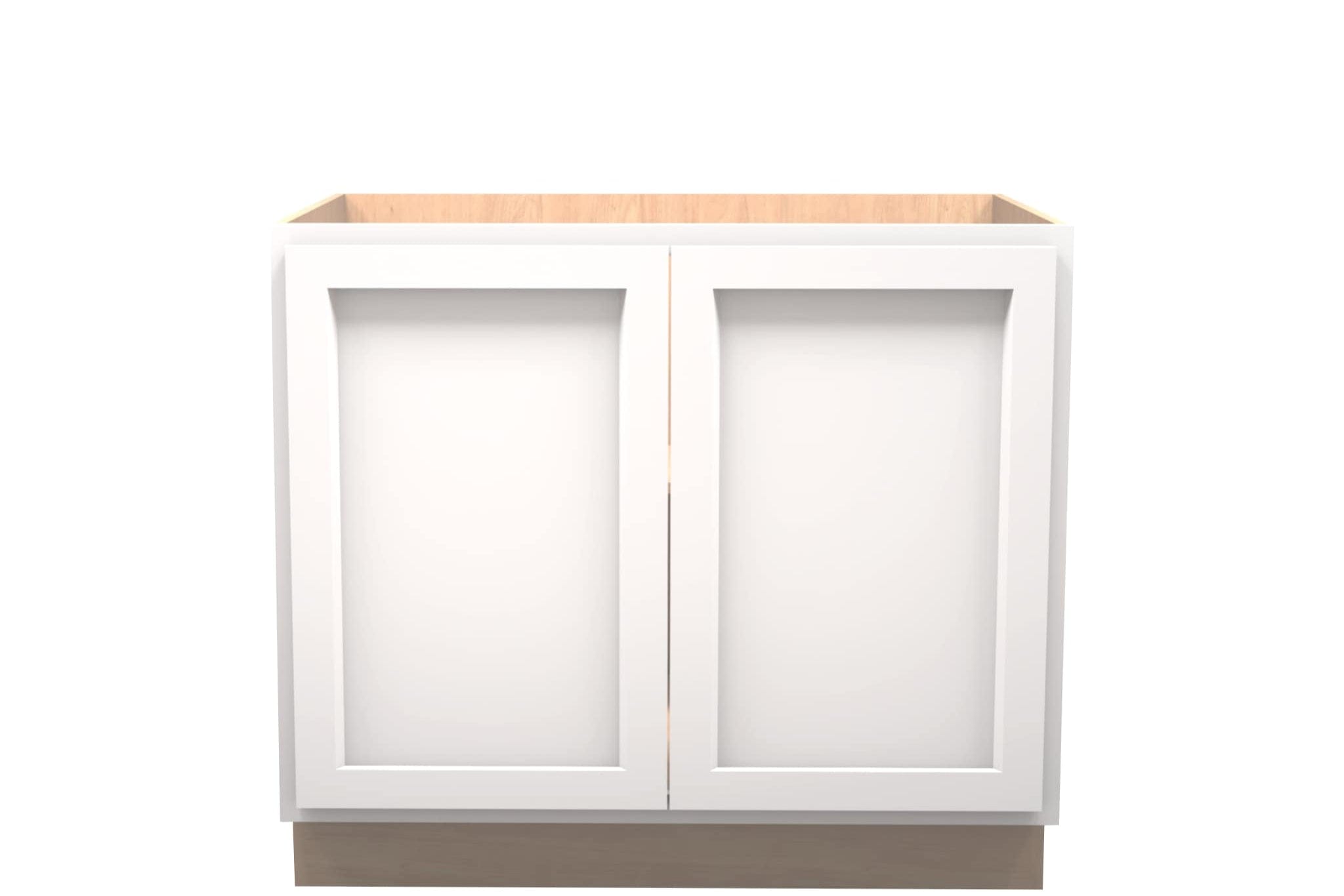 White Shaker Vanity Full Door Base Cabinet 39