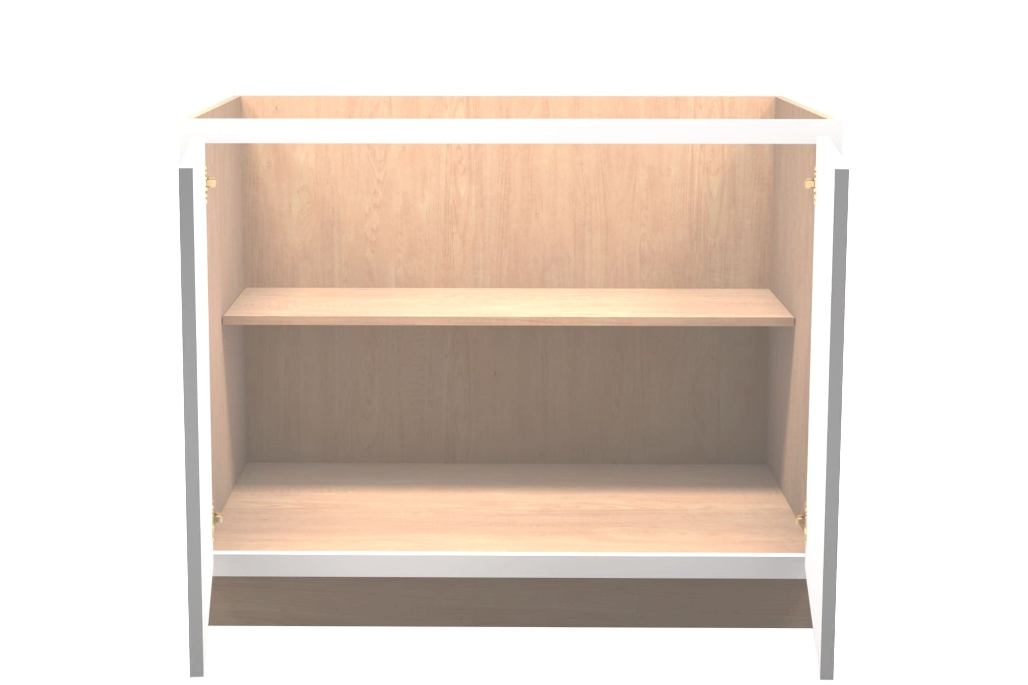 White Shaker Vanity Full Door Base Cabinet 42