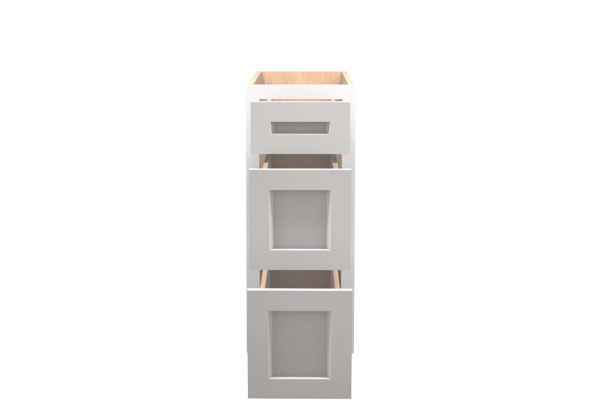 American Made Shaker RTA VDB12 Vanity Drawer Base - White - American Made Cabinets