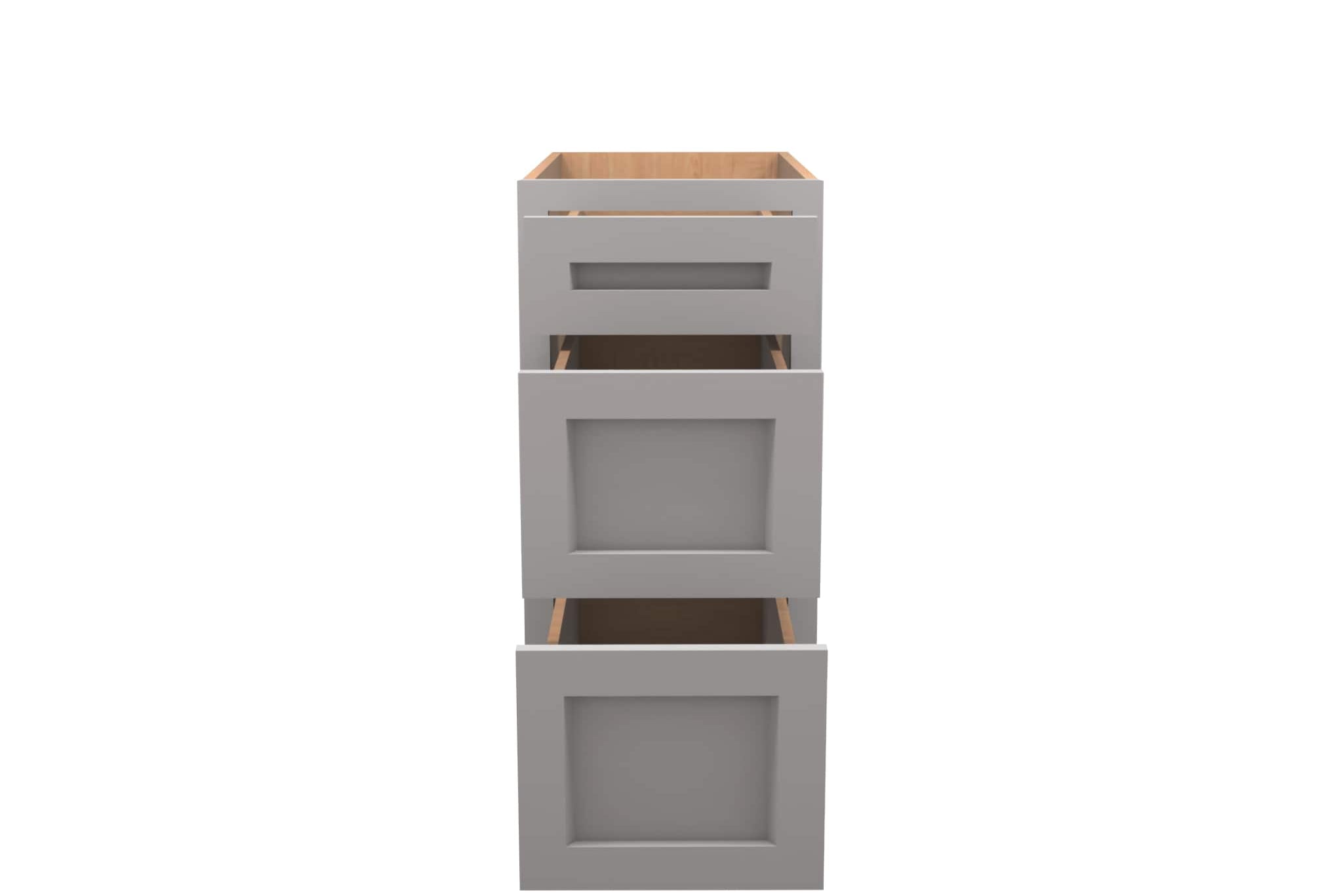 American Made Shaker RTA VDB15 Vanity Drawer Base Cabinet - Light Gray - American Made Cabinets