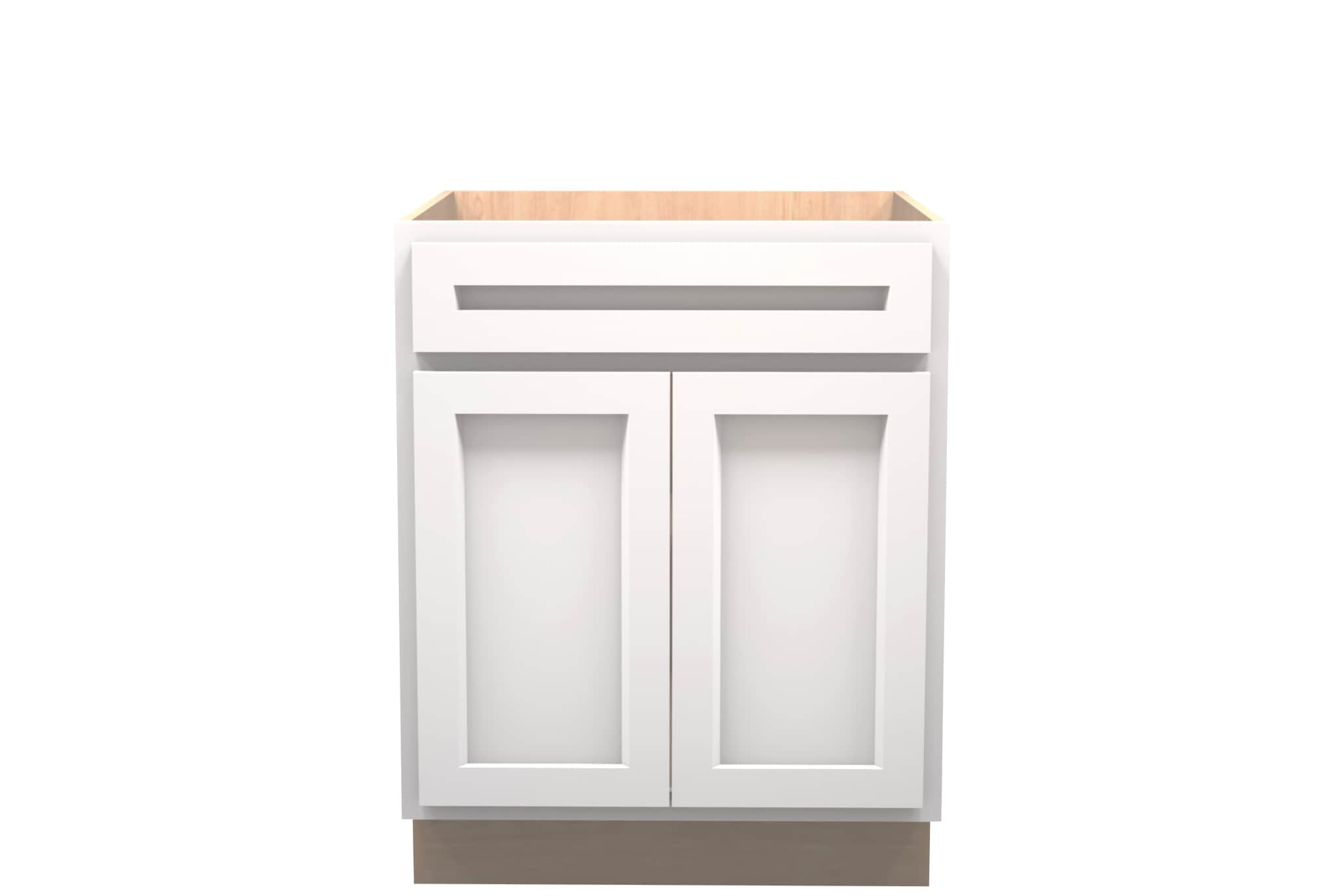 American Made Shaker RTA VSB27 Vanity Sink Base Cabinet - White - American Made Cabinets