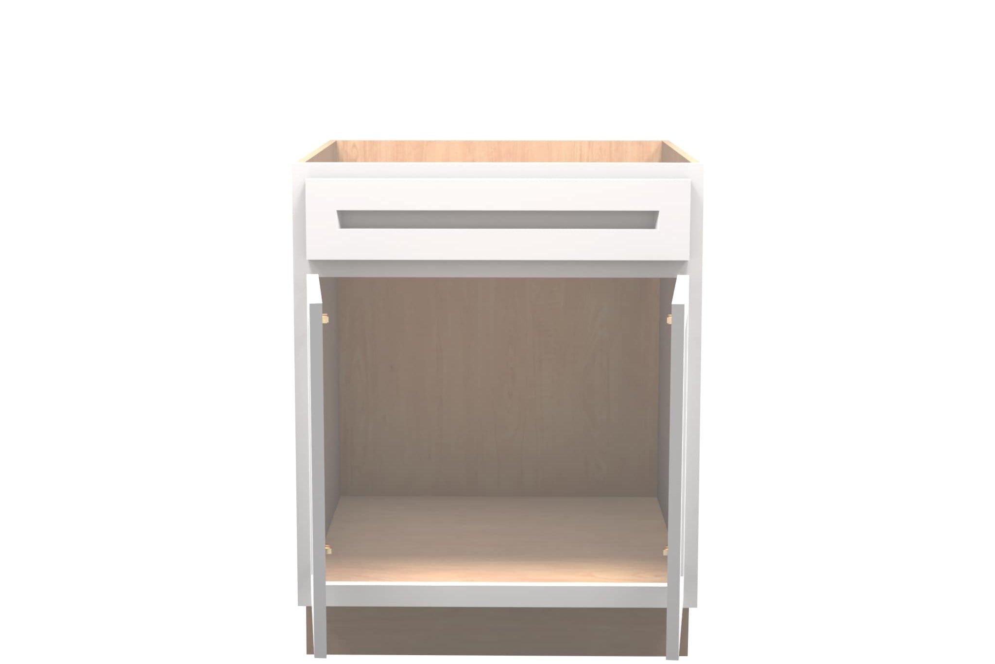 American Made Shaker RTA VSB27 Vanity Sink Base Cabinet - White - American Made Cabinets