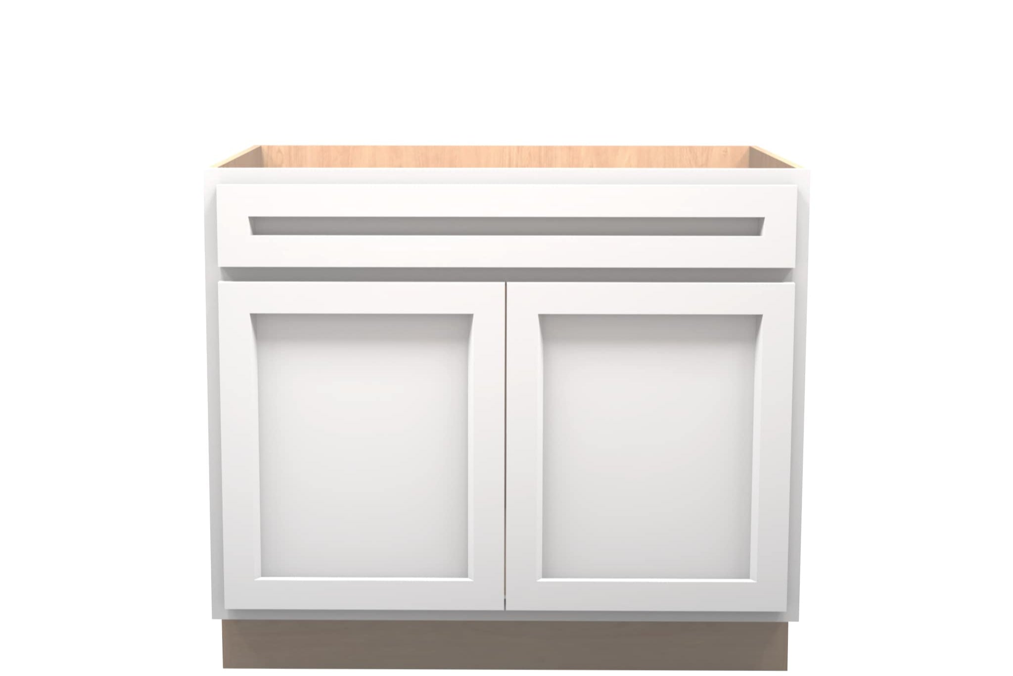 American Made Shaker RTA VSB39 Vanity Sink Base Cabinet - White - American Made Cabinets