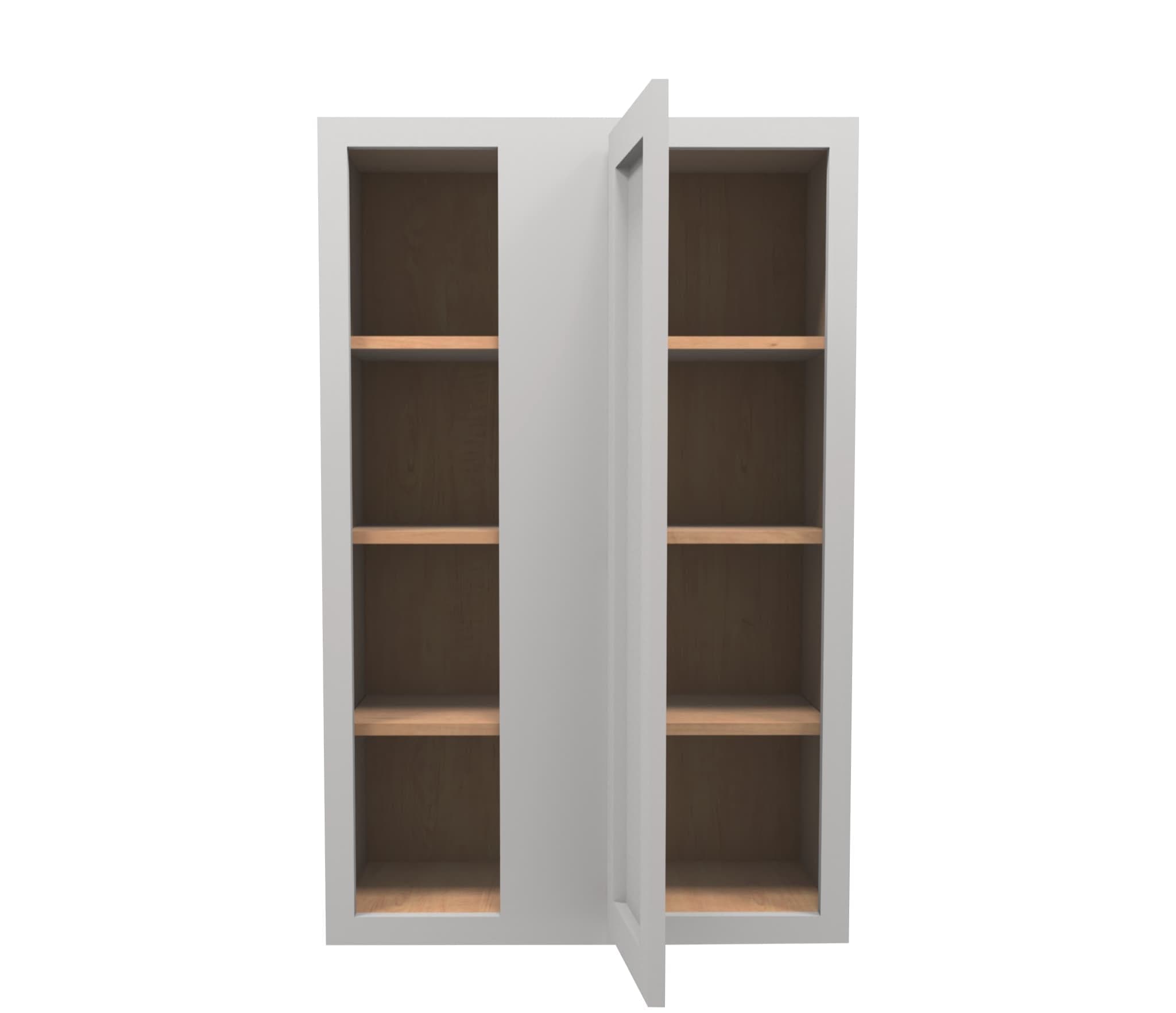Lite Gray Shaker Wall Blind Corner Cabinet 27