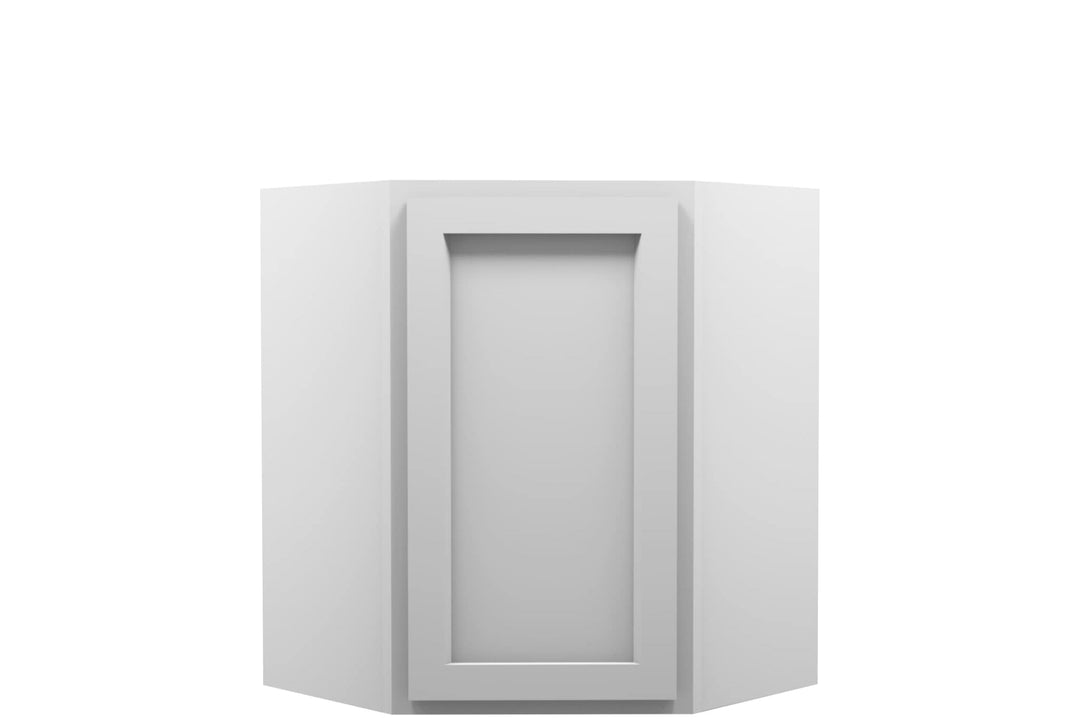 American Made Shaker RTA WDC2430 Wall Diagonal Corner Cab - White - American Made Cabinets