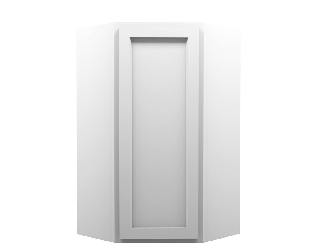 American Made Shaker RTA WDC2442 Wall Diagonal Corner Cab - White - American Made Cabinets